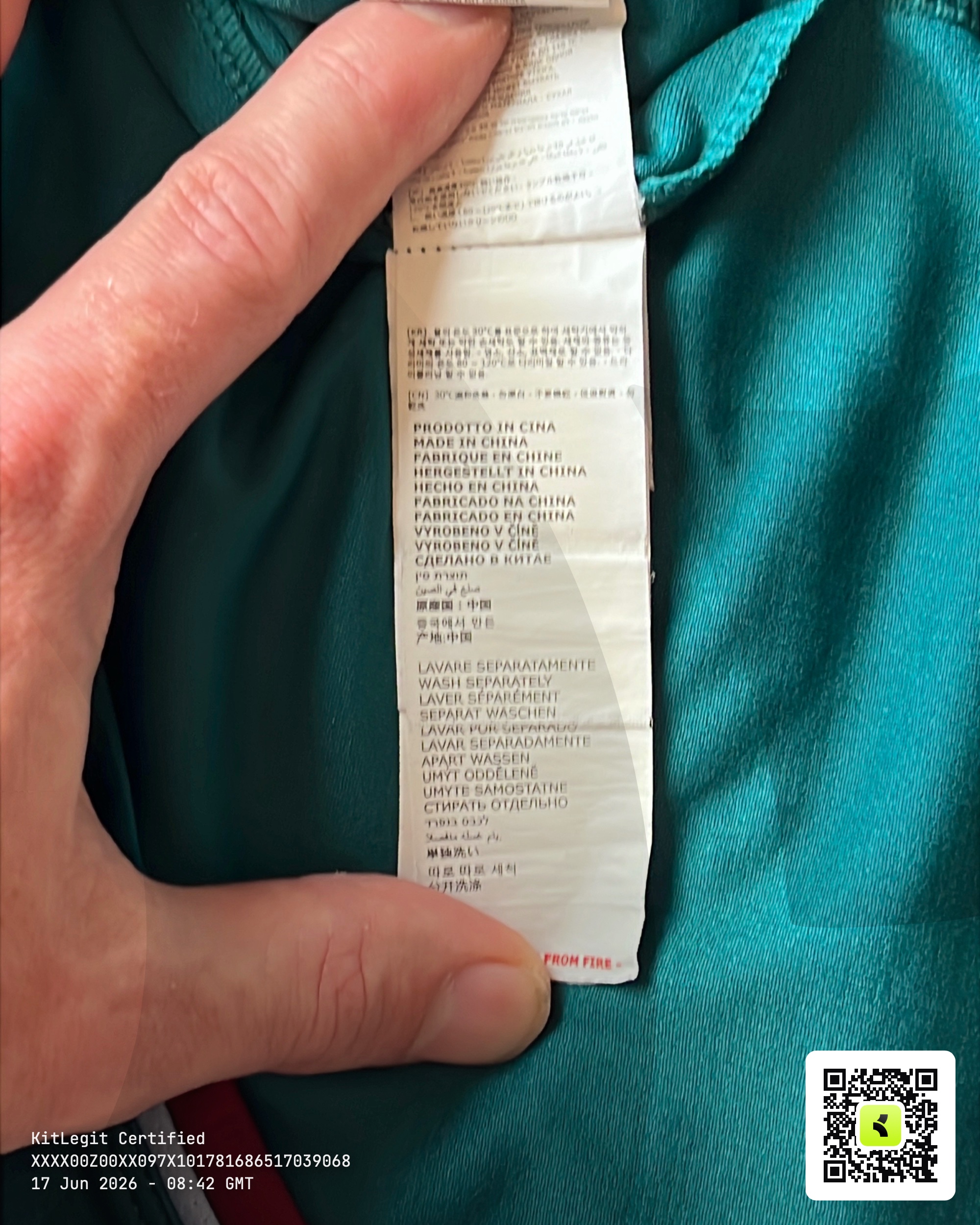 Wash label