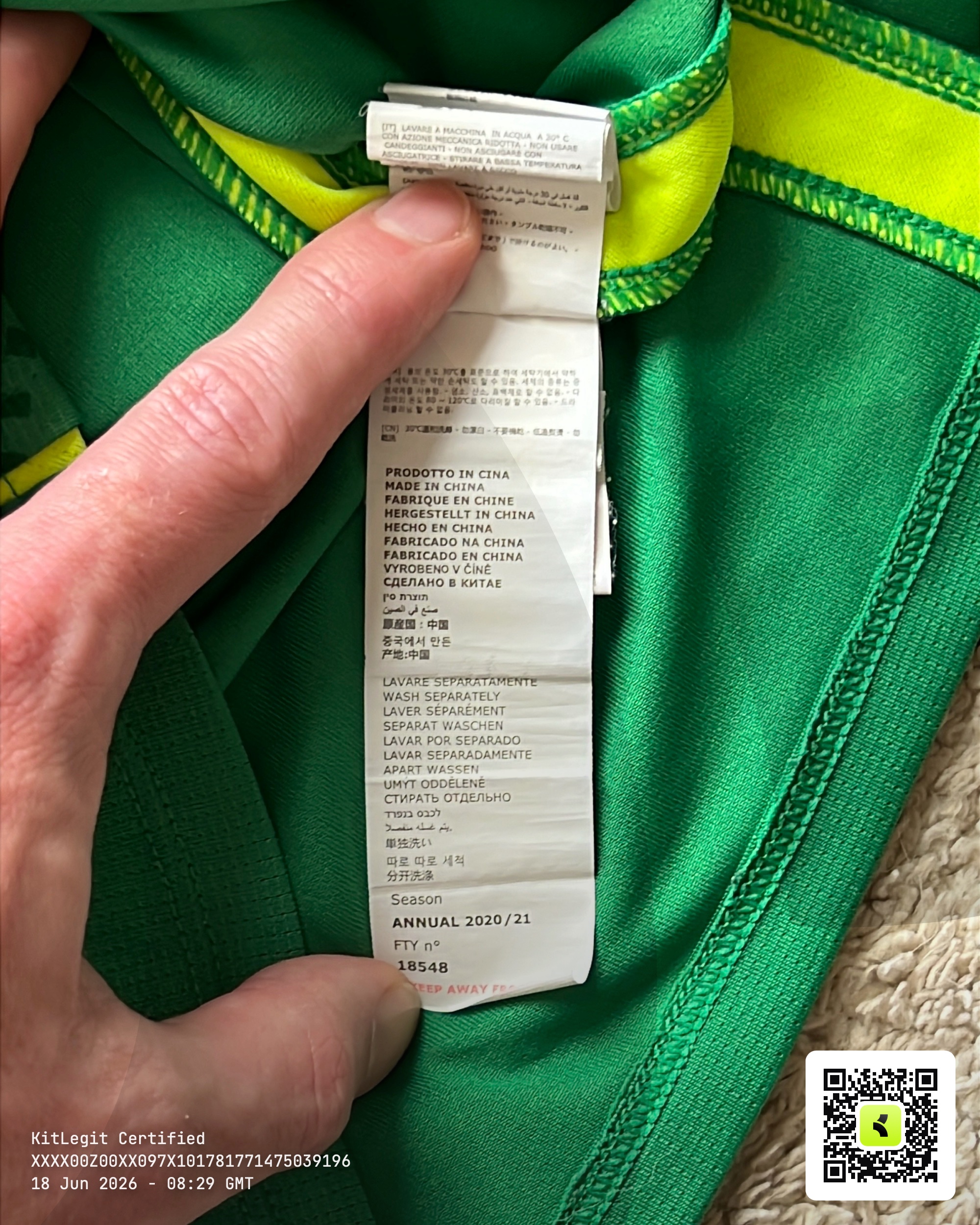 Wash label