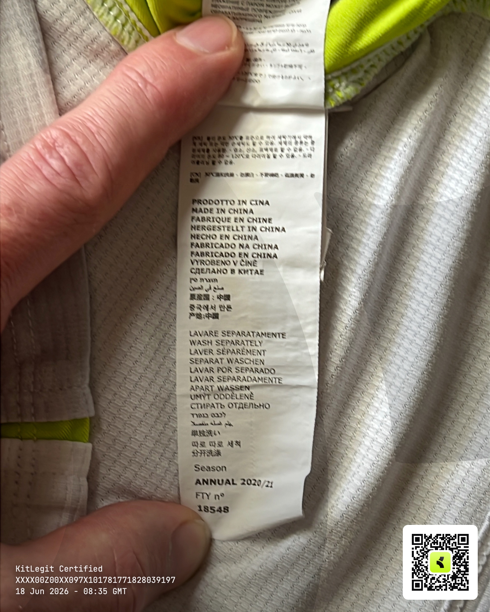 Wash label