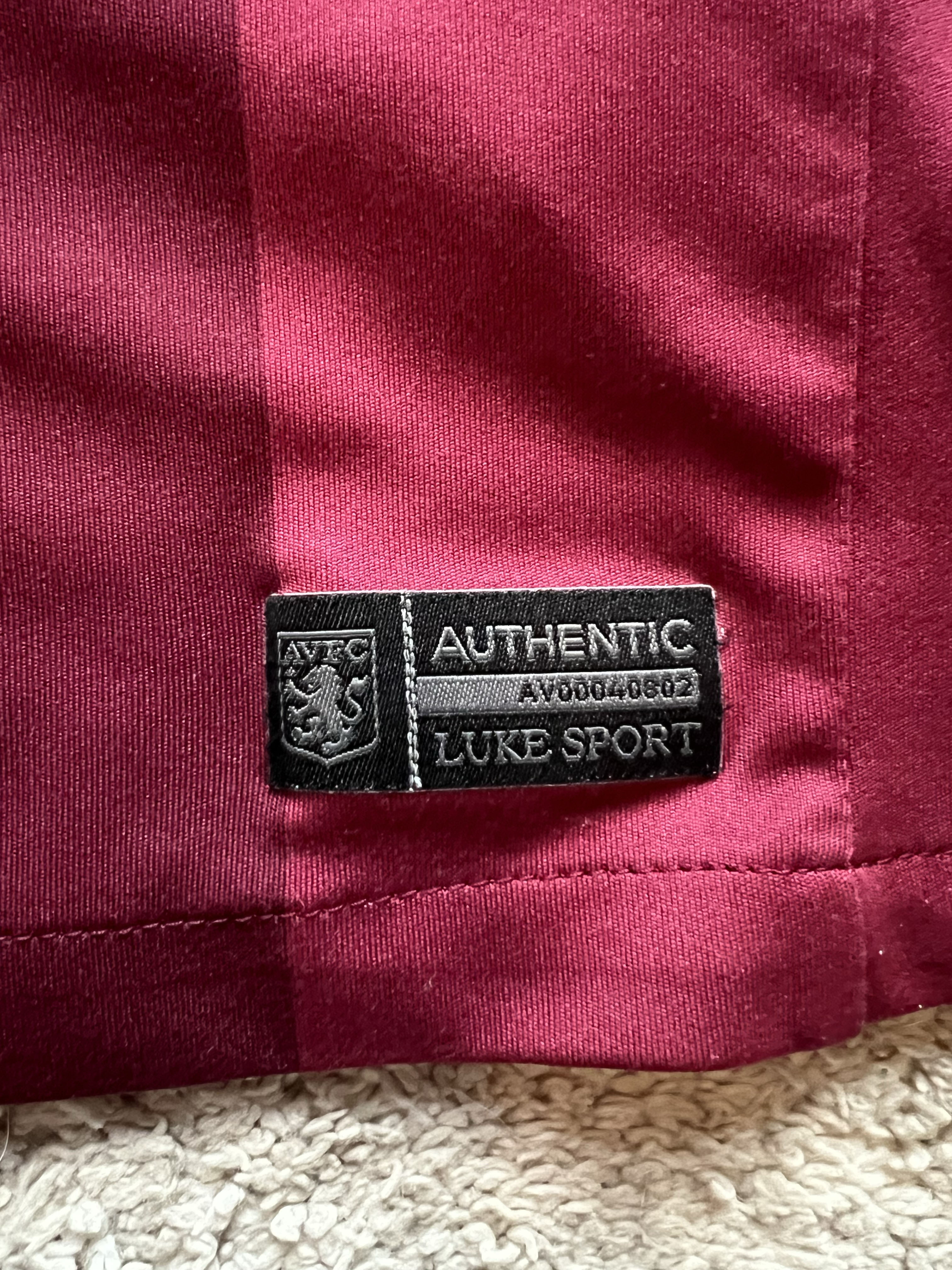 Authenticity evidence image of Aston Villa 2018/19 Luke 1977 Home Shirt (32Red) - Men's Medium