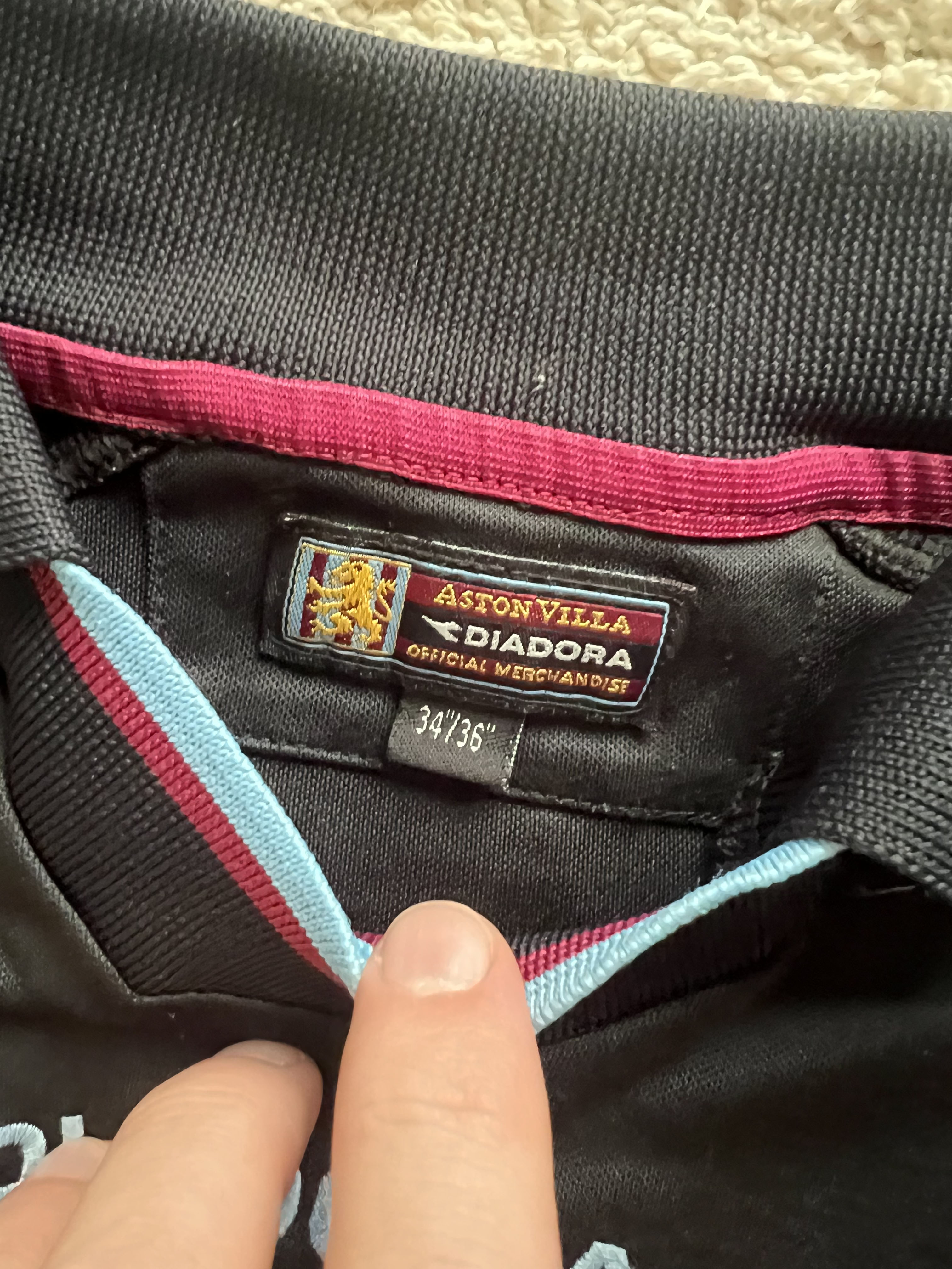 Authenticity evidence image of Aston Villa 2000/01 Diadora Away Shirt (NTL) - Men's Small