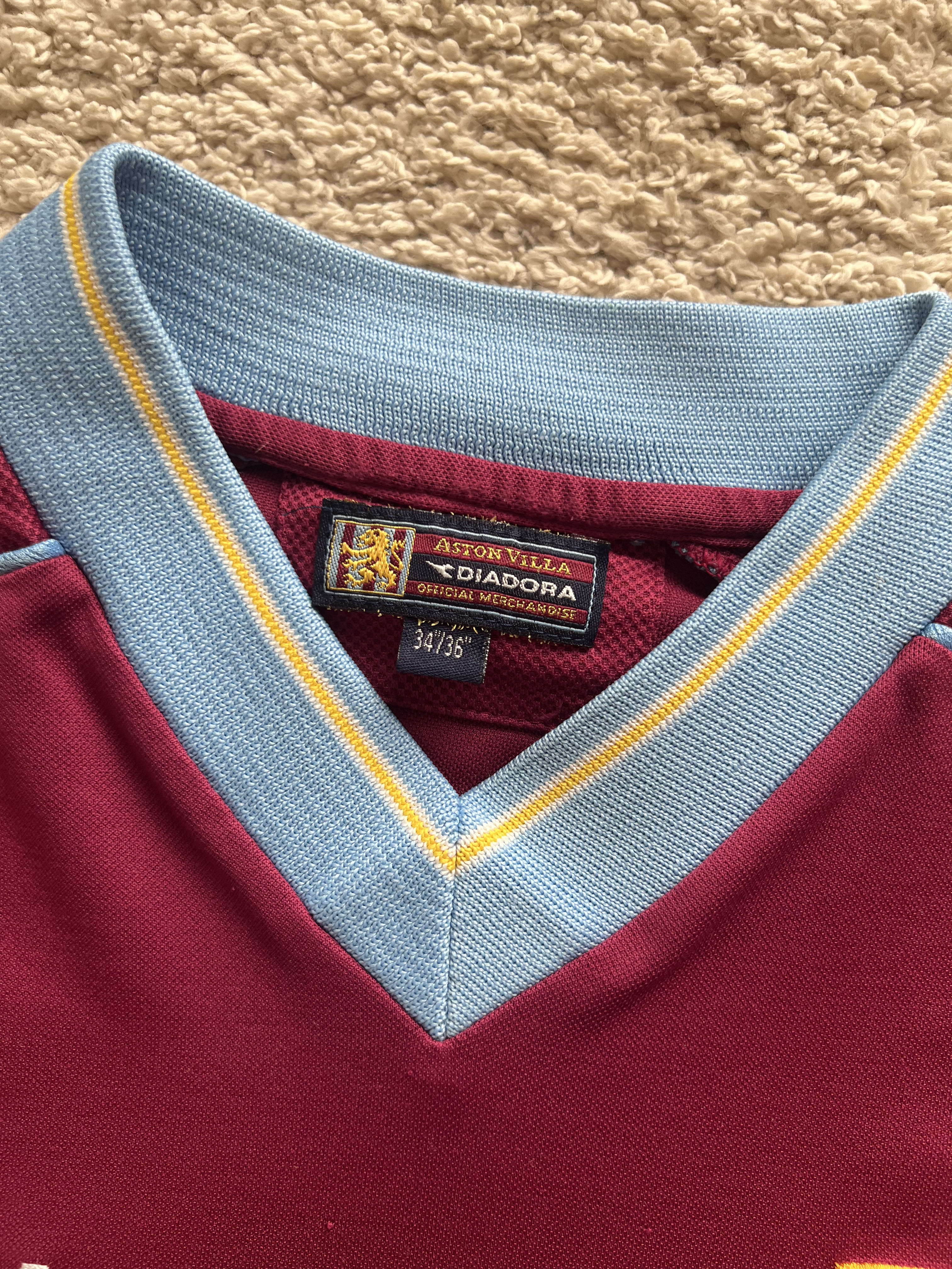 Authenticity evidence image of Aston Villa 2001/02 Diadora Home Shirt (NTL) - Men's Small