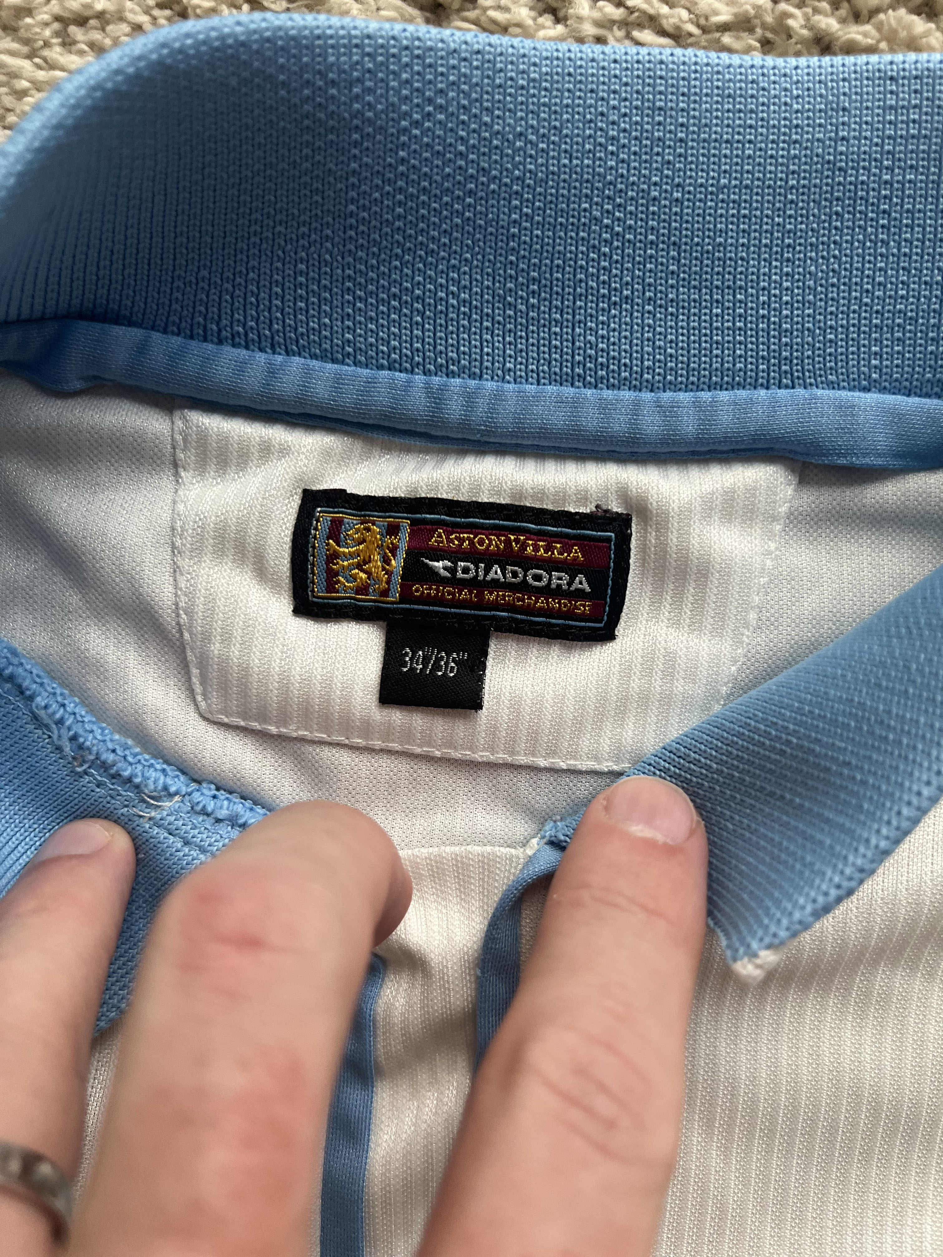 Authenticity evidence image of Aston Villa 2002/03 Diadora Away Shirt (MG) - Men's Small