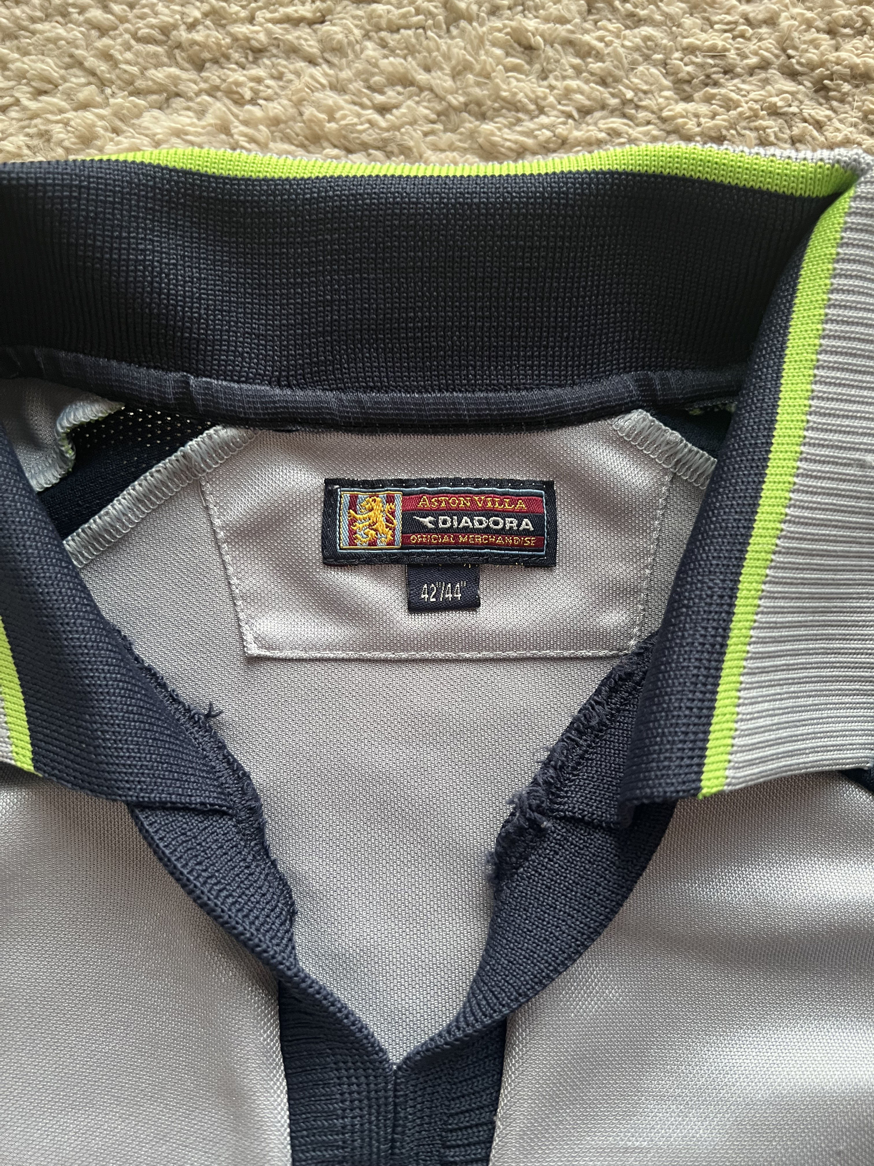 Authenticity evidence image of Aston Villa 2001/02 Diadora Away Match Worn Shirt (NTL) - Men's Large