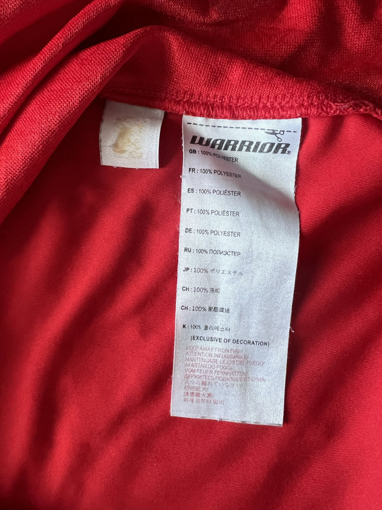 Authenticity evidence image of Liverpool 2014/15 Warrior Home Shirt (Standard Chartered) - Men's Large