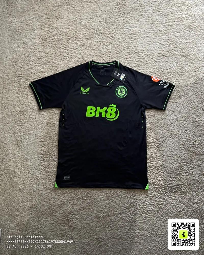 Front view of Aston Villa 2023/24 Castore Home Goalkeeper Pro Shirt (BK8) - Men's Medium