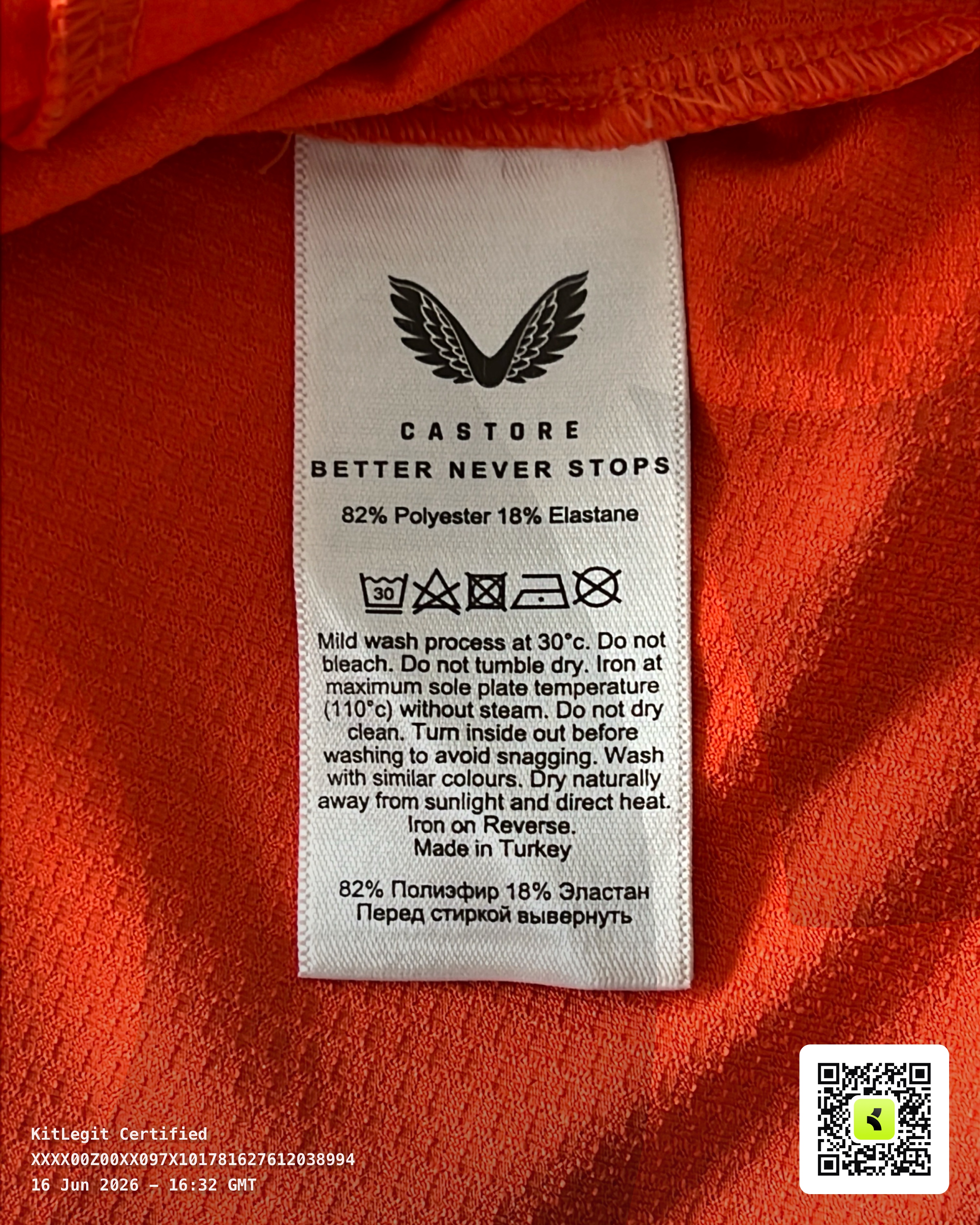 Authenticity evidence image of Aston Villa 2022/23 Castore Away Goalkeeper Shirt (Cazoo) - Men's Large