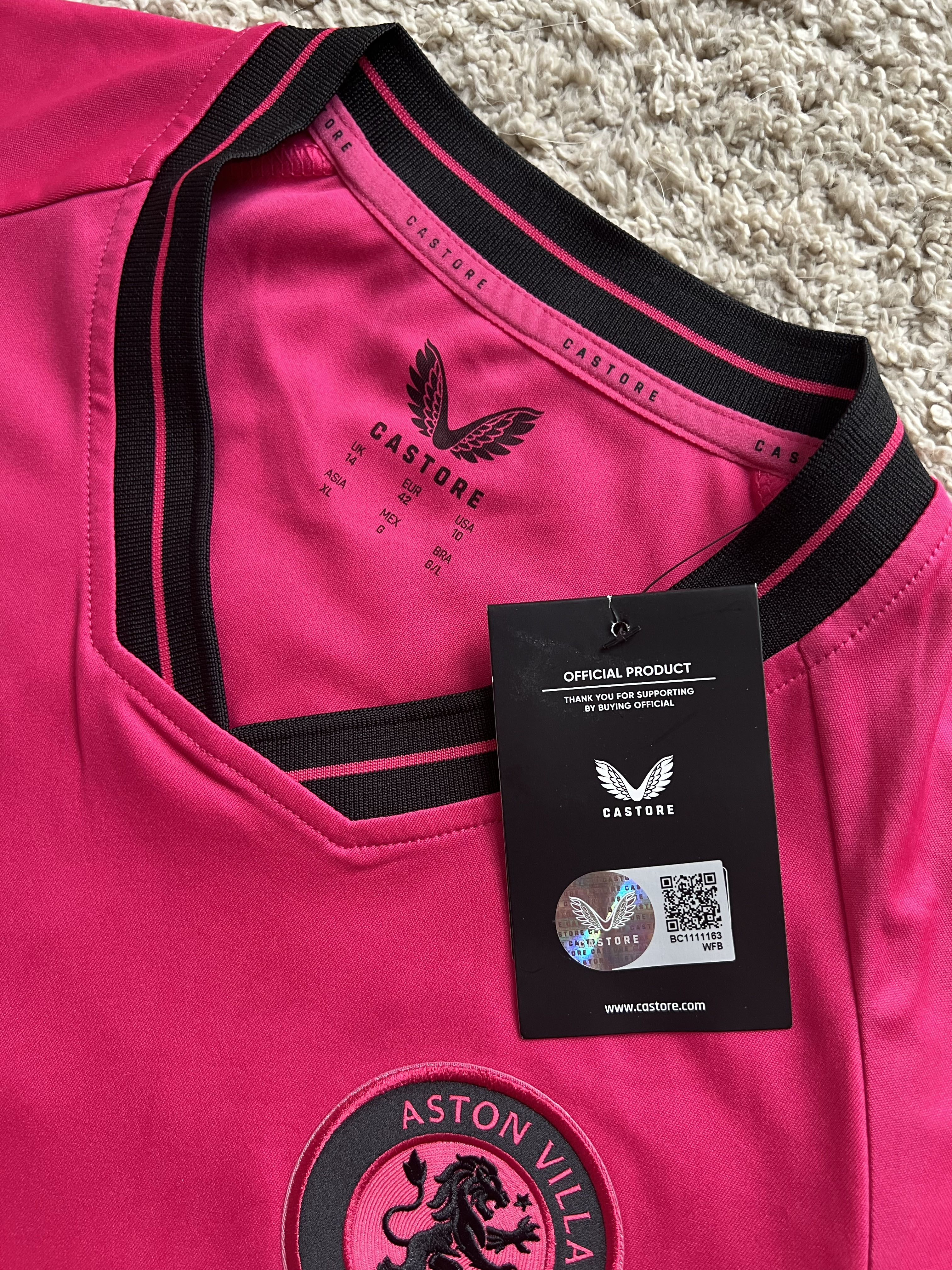 Authenticity evidence image of Aston Villa 2023/24 Castore 3rd Goalkeeper Shirt - Women's Medium (12/14)