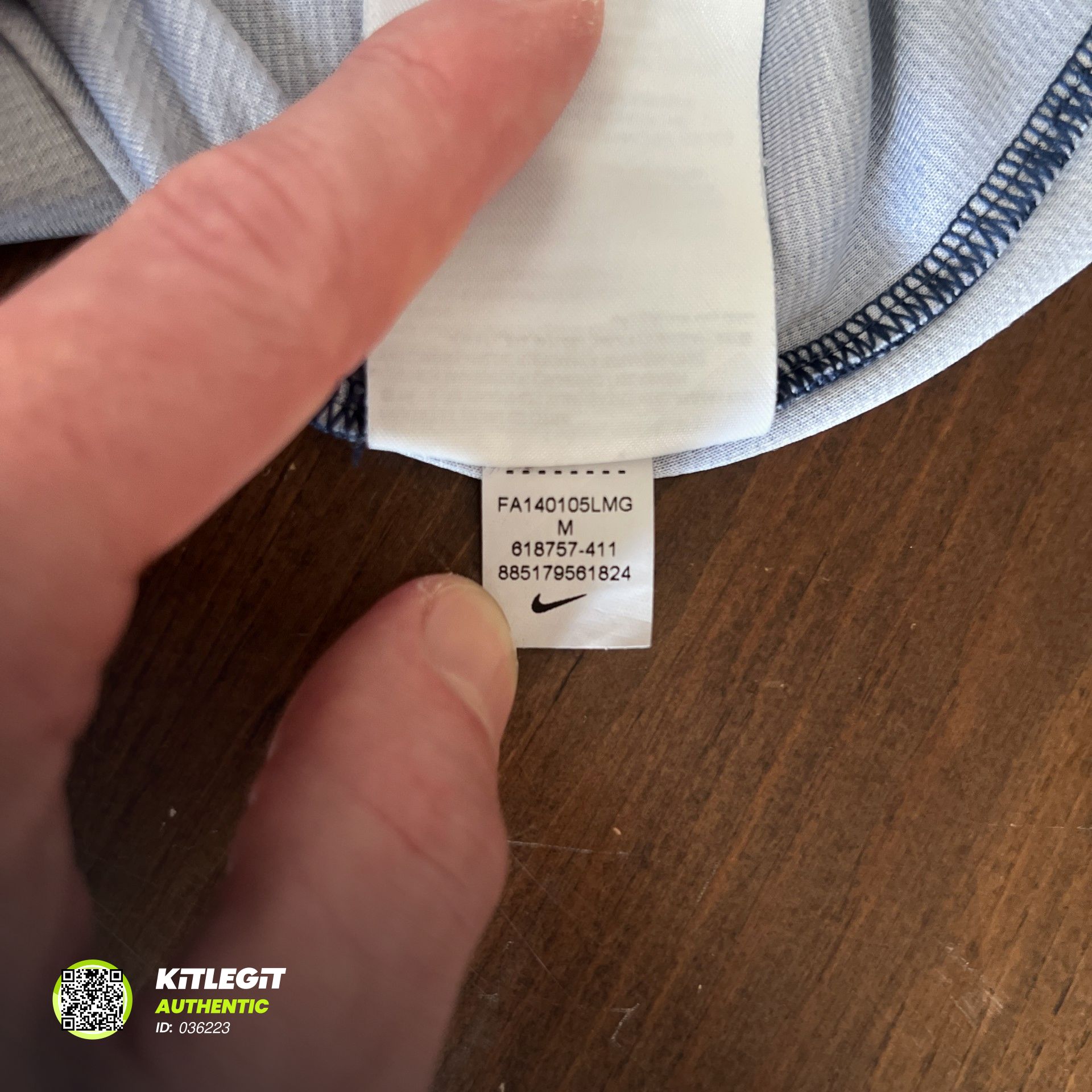 Authenticity evidence image of PSG 2014/15 Nike Home Shirt (Fly Emirates) - Men's Medium