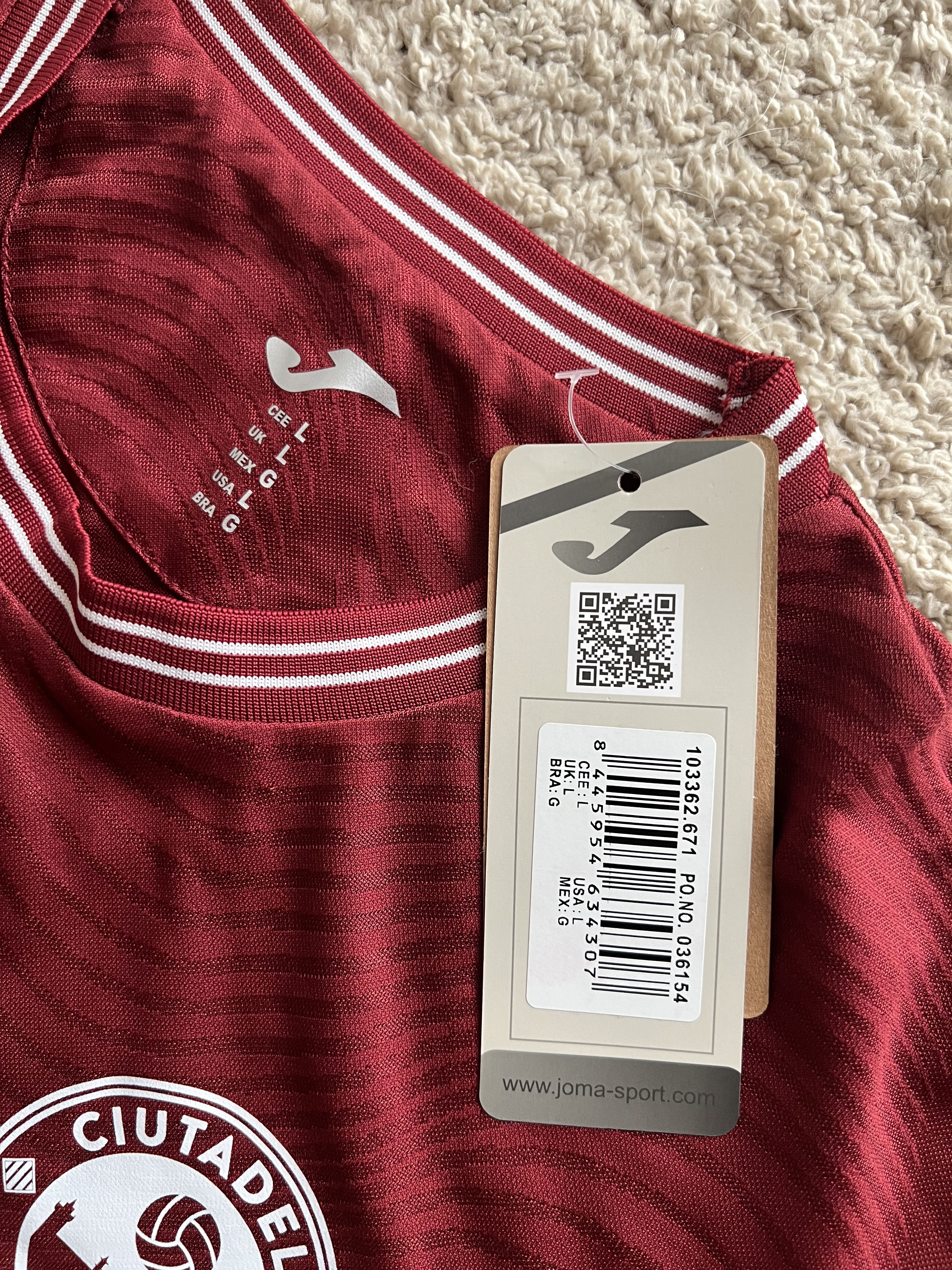Authenticity evidence image of Ciutadella CE 2026/27 Joma Home Shirt (Supermercados Diskont) - Men's Large