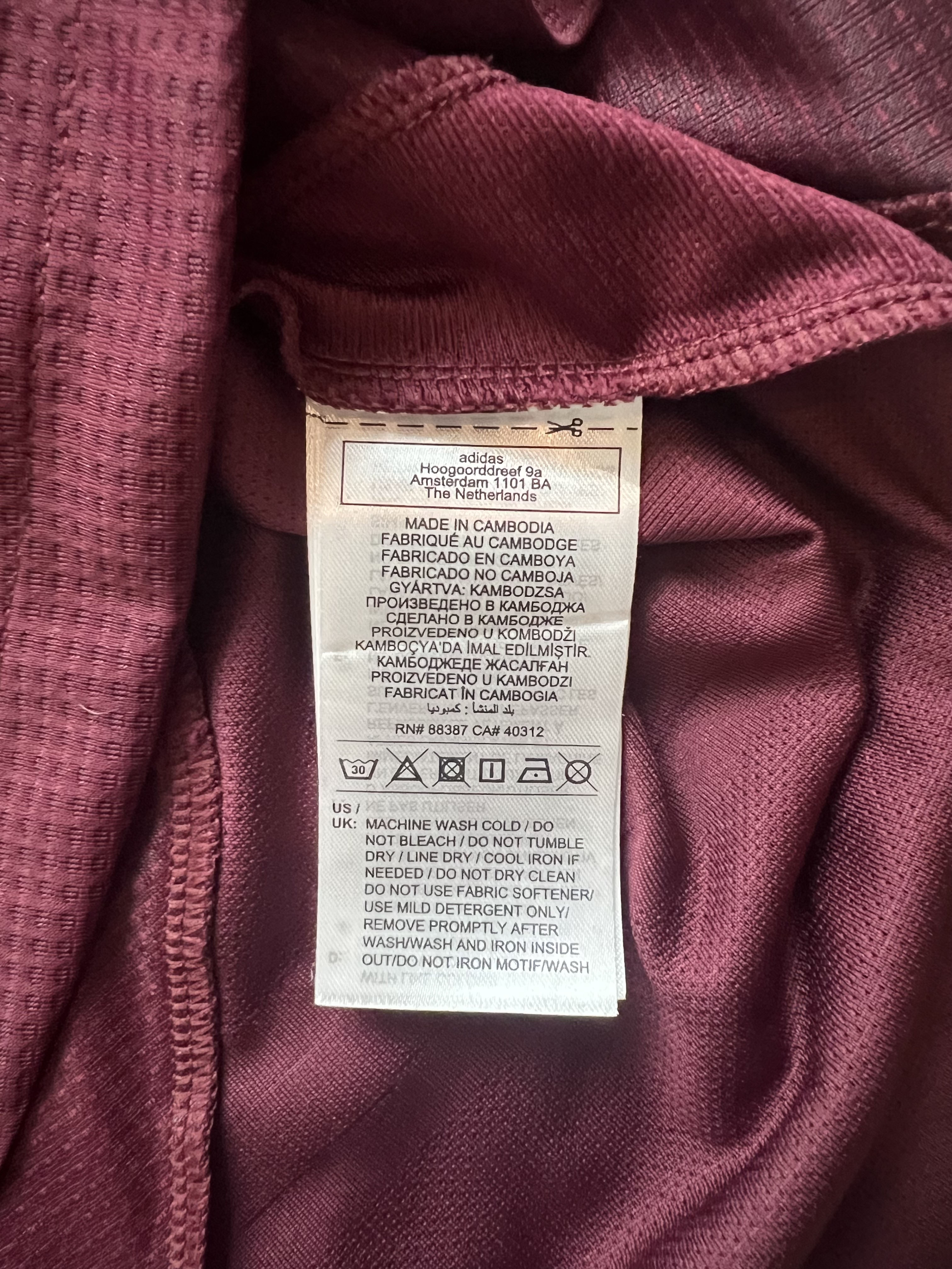 Authenticity evidence image of Aston Villa 2024/25 Adidas Home Pro Shirt - Men's Large