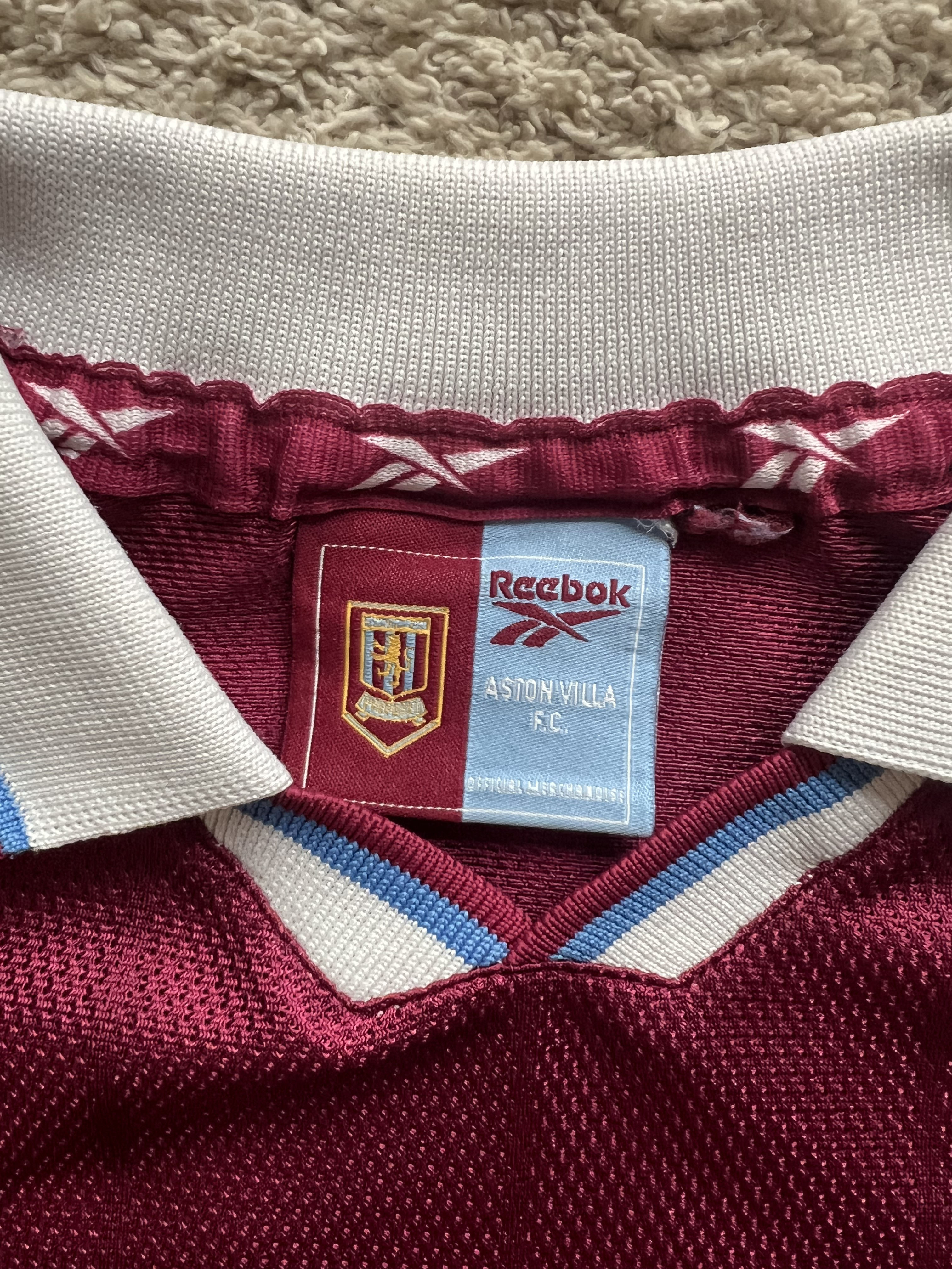 Authenticity evidence image of Aston Villa 1998/99 Reebok Home Shirt (LDV Vans) - Men's Medium