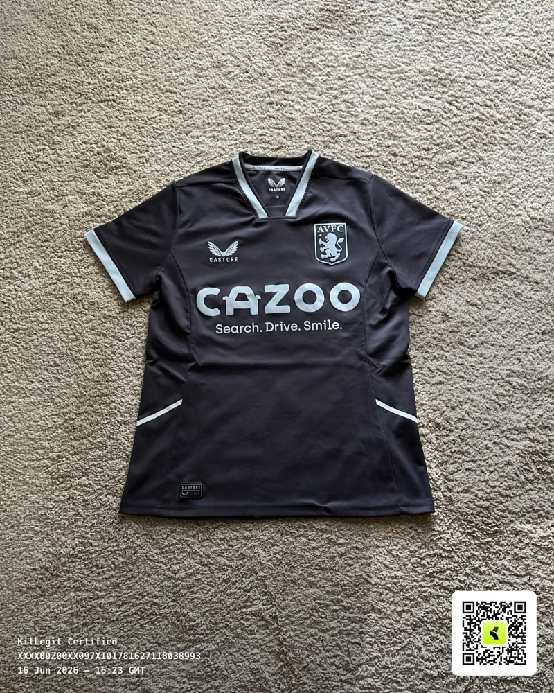 Front view of Aston Villa 2022/23 Castore Home Goalkeeper Shirt (Cazoo) - Women's Medium (12/14)