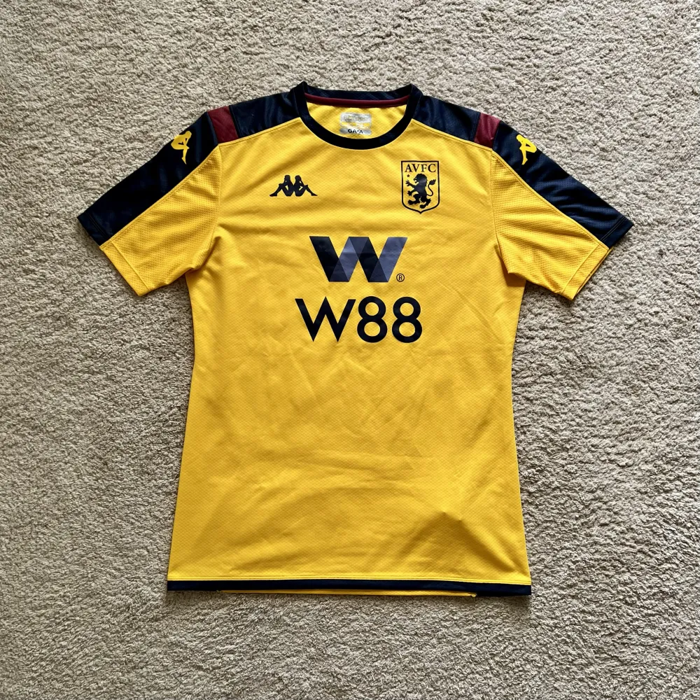 Front view of Aston Villa 2019/20 Kappa 2 Pre Match Shirt (W88) - Men's XL
