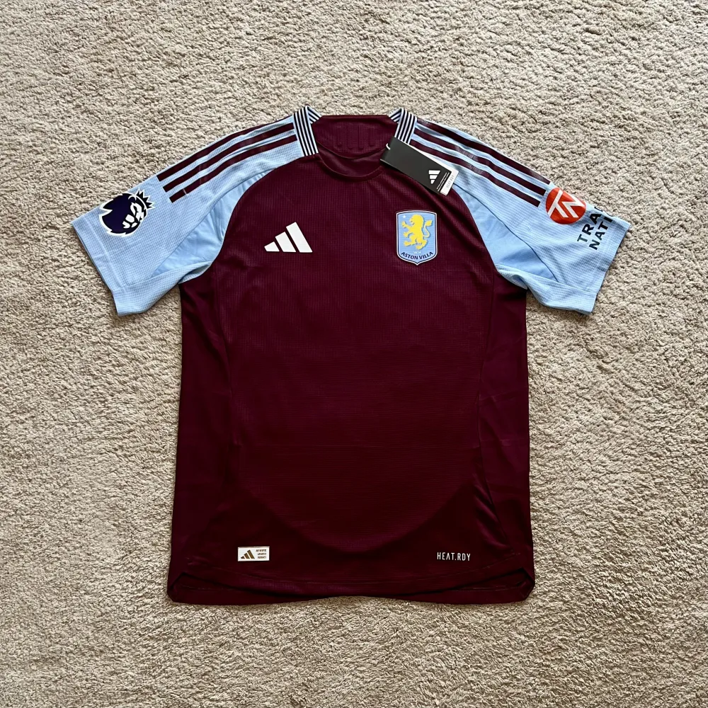 Front view of Aston Villa 2024/25 Adidas Home Pro Shirt - Men's Large