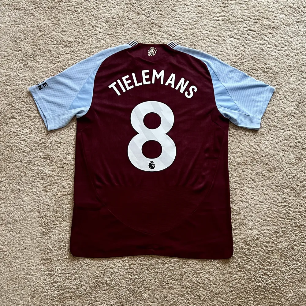 Rear view of Aston Villa 2024/25 Adidas Home Pro Shirt - Men's Large