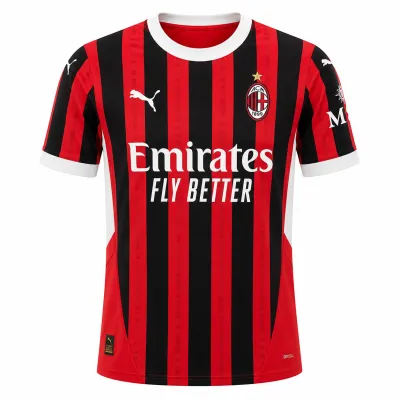 Presentation image of AC Milan 2024/25 Puma Home Shirt (Fly Emirates) - Men's Medium