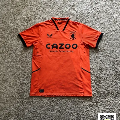 Front view of Aston Villa 2022/23 Castore Away Goalkeeper Shirt (Cazoo) - Men's Large