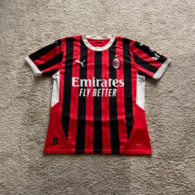 Front view of AC Milan 2024/25 Home Shirt - Men's Medium