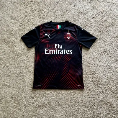 Front view of AC Milan 2019/20 Puma 3rd Shirt (Fly Emirates) - Men's Small