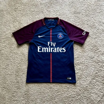 Front view of PSG 2017/18 Nike Home Shirt (Fly Emirates) - Men's Medium